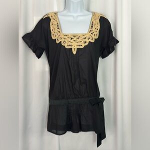 Juicy Couture Black Square Neckline Women's Top (706)